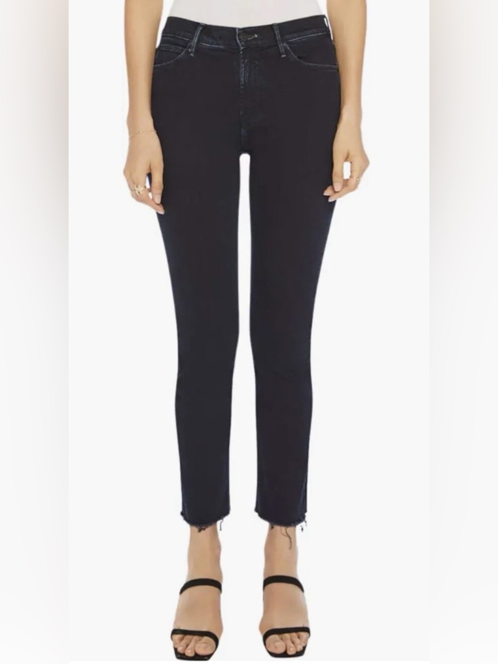 Mother Mid Rise Dazzler Ankle Jeans Holding Hands Size 24